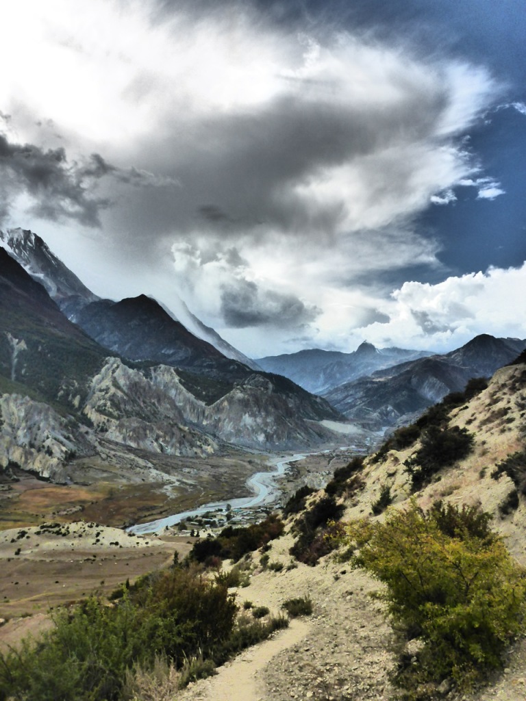 Hike to Ice Lake Manang, Nepal.