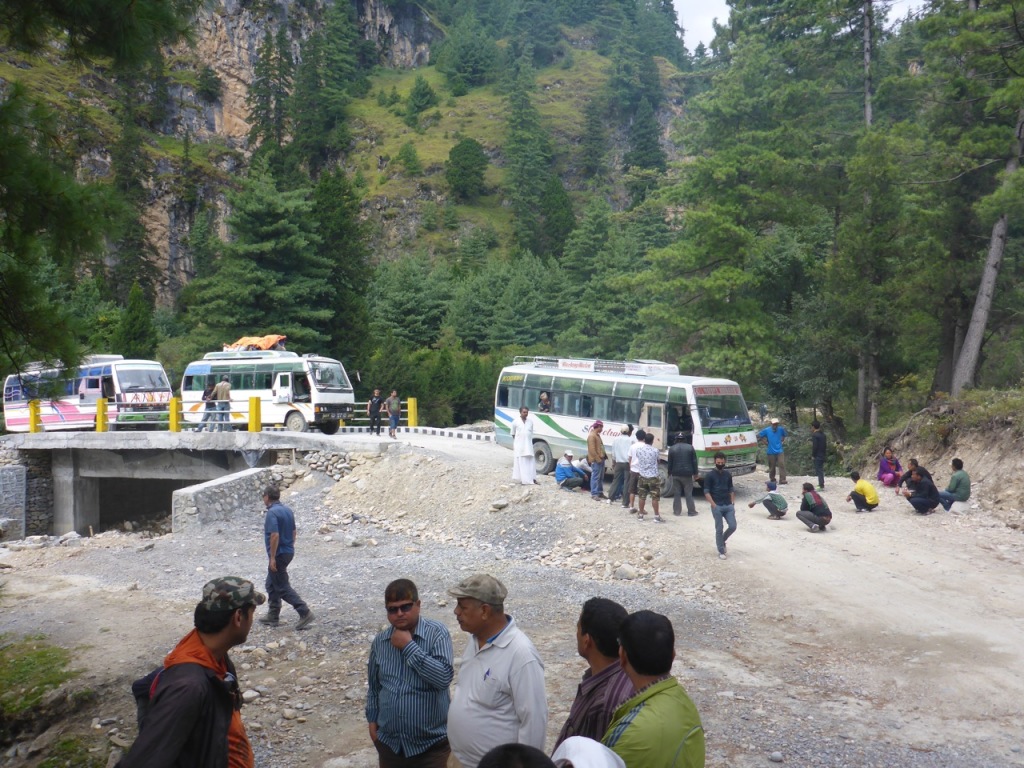 Bus broken down Nepal