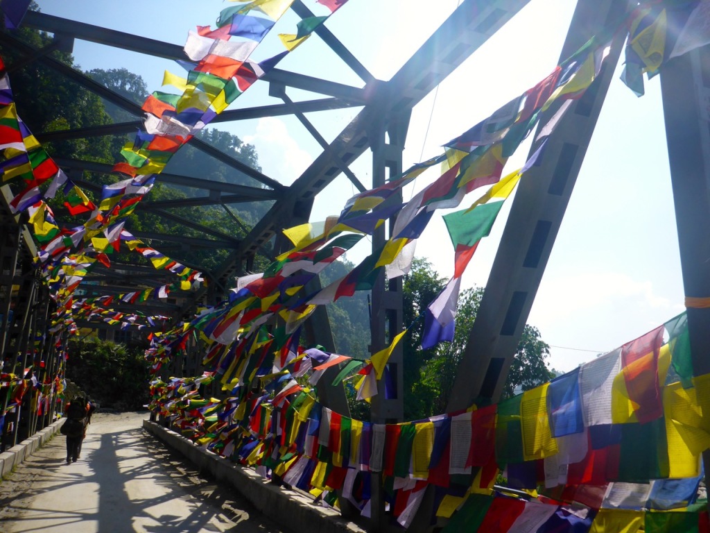 The Bridge in Birethanti, Nepal.