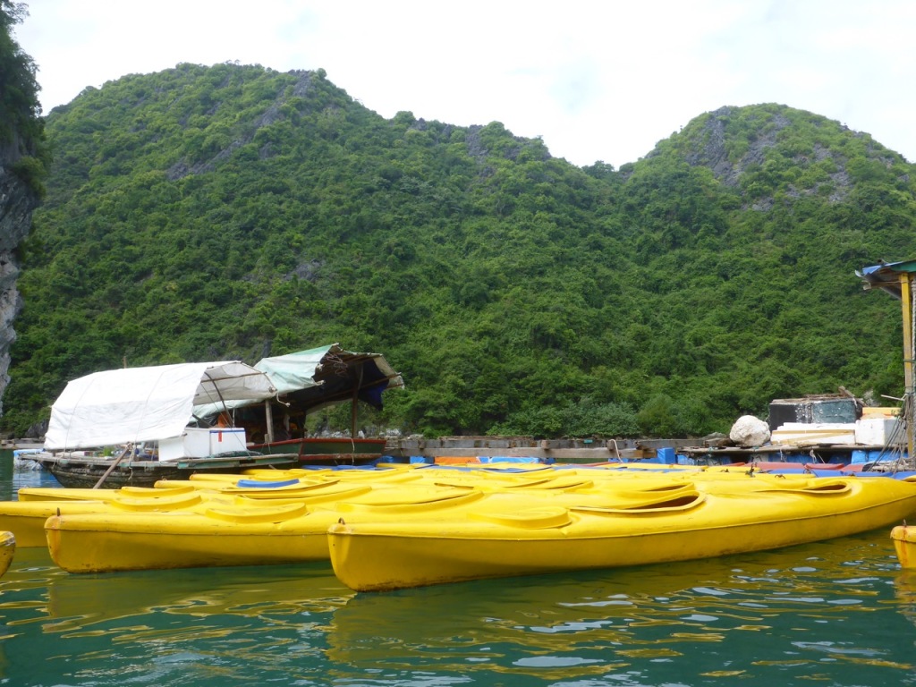 Kayaking Ha Long Bay, Cat Ba Town, Vietnam