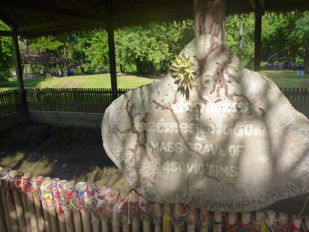 One of MANY mass grave areas at the killing fields