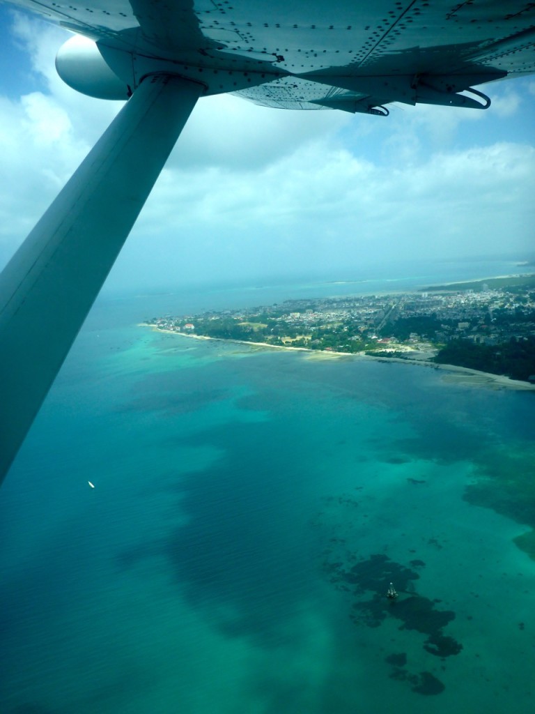 Flying into Zanzibar