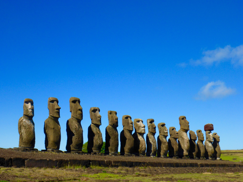 Rapa Nui Moai on Easter Island