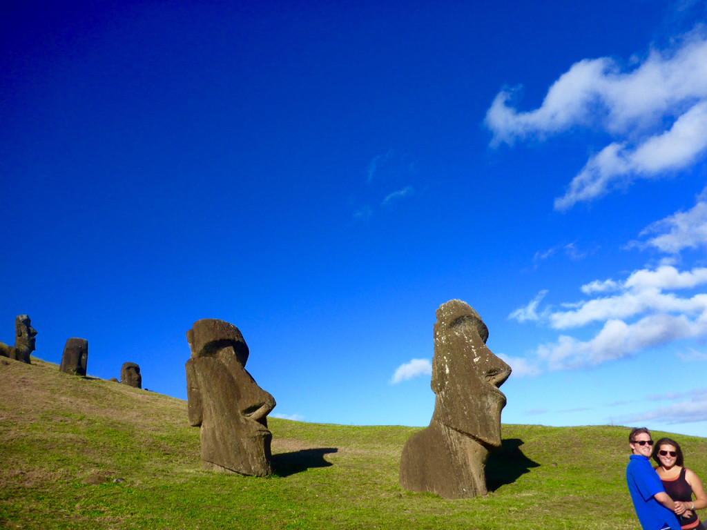 Rapa Nui Moai on Easter Island