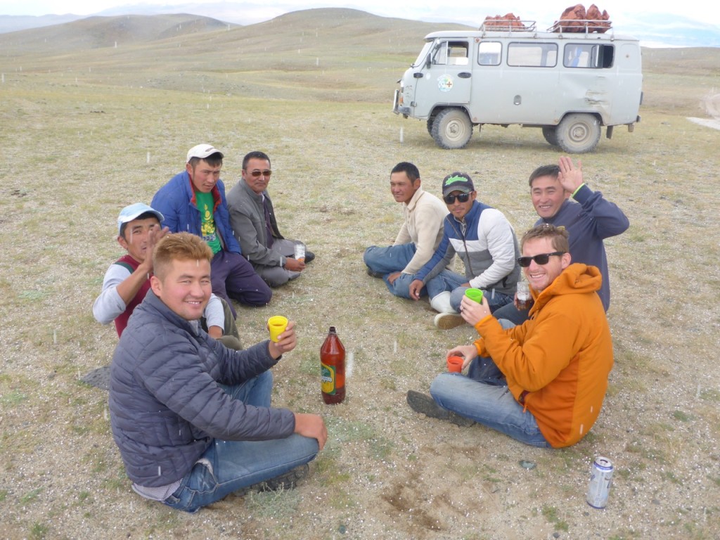 Loser buys beer in Western Mongolia