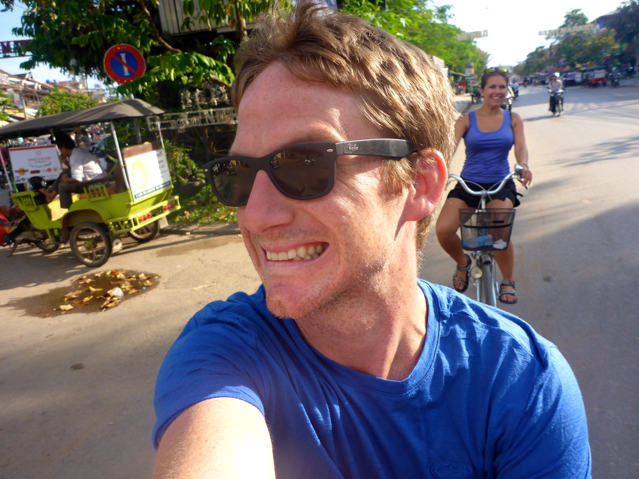 Rick having fun on a bicycle!