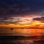 Sunset Ao Nang Beach, Krabi,, Thailand