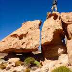 Climbing on rocks