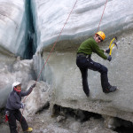 Ice Climbing the old glacier to Huayna Potosí