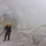 Ice Climbing the old glacier to Huayna Potosí