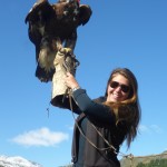 pretending to be an Eagle Hunter in Western Mongolia