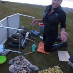 Wind blew down our cook tent. Tavan Bodg National Park; Western Mongolia