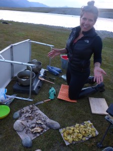 Wind blew down our cook tent. Tavan Bodg National Park; Western Mongolia